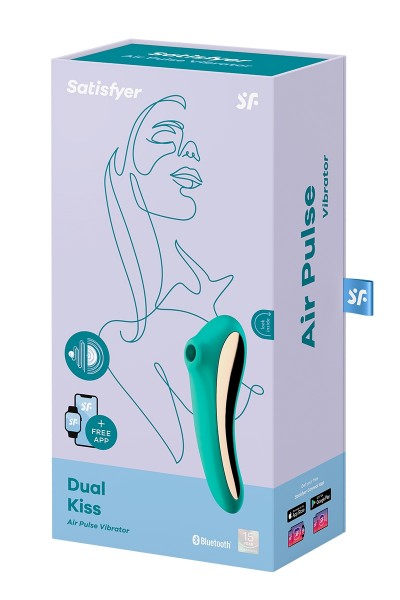 Stimulateur Dual Kiss vert - Satisfyer