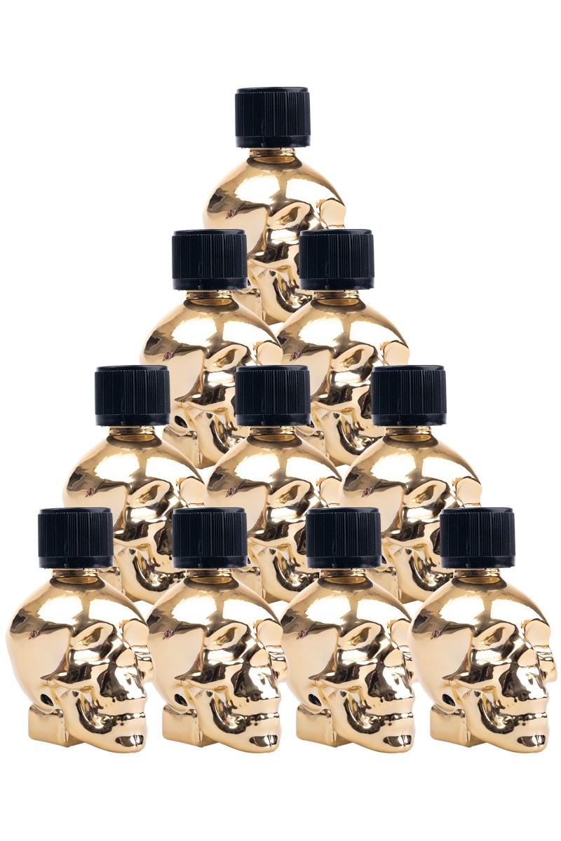 Pack 10 Poppers Gold Skull