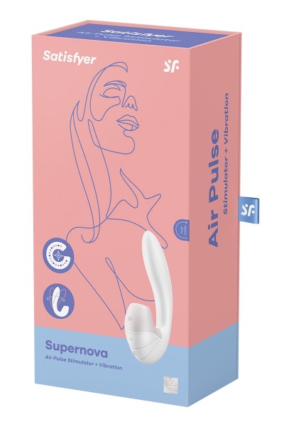 Double stimulateur Supernova blanc - Satisfyer