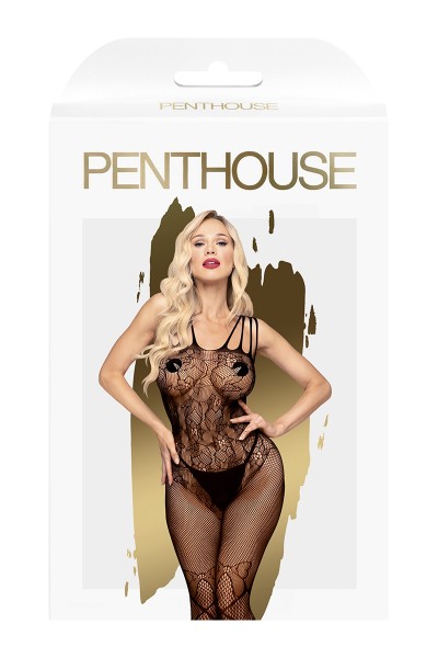 Combinaison ouverte Dirty Mind noire - Penthouse