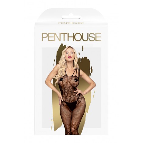 Combinaison ouverte Dirty Mind noire - Penthouse