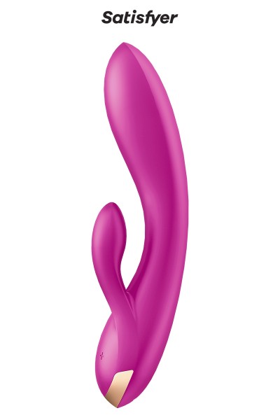 Vibro Rabbit connecté Double Flex violet - Satisfyer