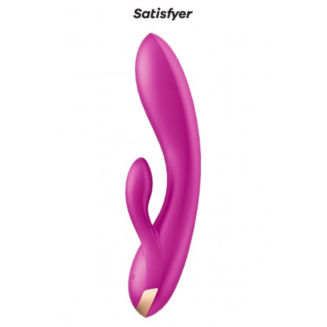 Vibro Rabbit connecté Double Flex violet - Satisfyer