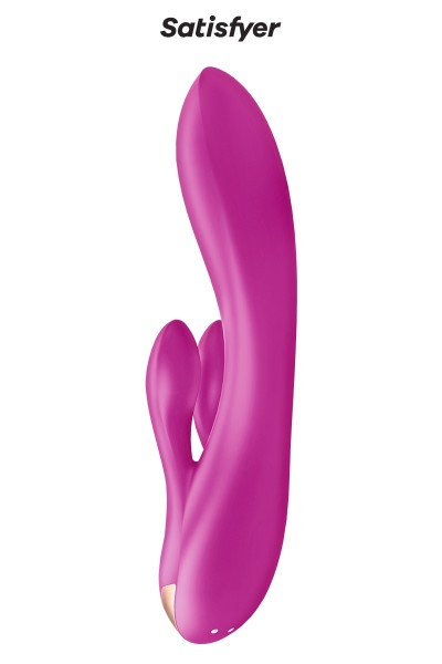 Vibro Rabbit connecté Double Flex violet - Satisfyer