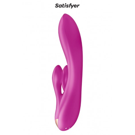 Vibro Rabbit connecté Double Flex violet - Satisfyer