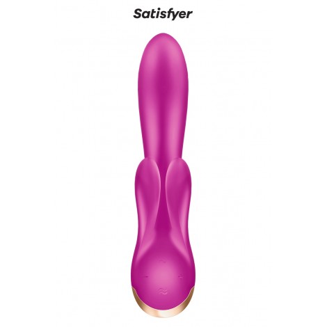 Vibro Rabbit connecté Double Flex violet - Satisfyer