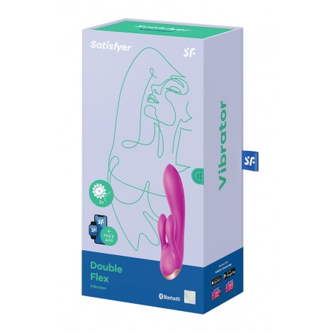 Vibro Rabbit connecté Double Flex violet - Satisfyer