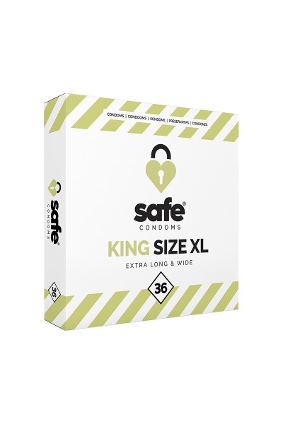 36 préservatifs Safe King Size XL