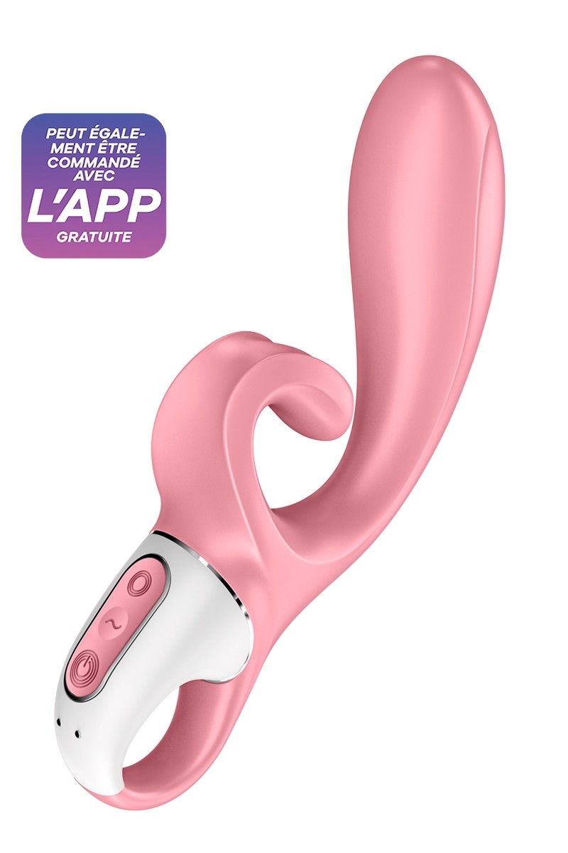 Vibro Rabbit connecté Hug Me rose - Satisfyer