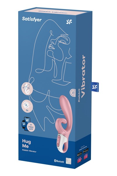 Vibro Rabbit connecté Hug Me rose - Satisfyer