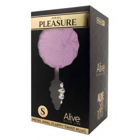 Plug métal Fluffly Twist S mauve - Alive