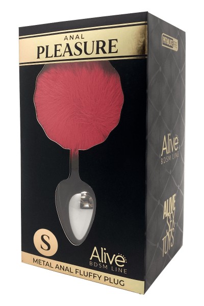 Plug métal Fluffy S rouge - Alive