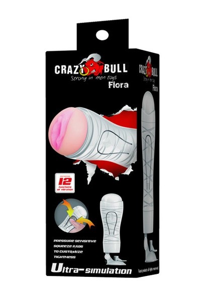 Masturbateur bouche vibrante - Crazy Bull