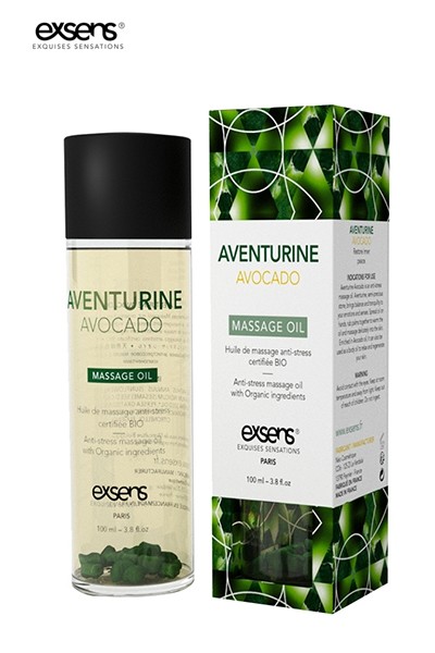 Huile massage BIO Aventurine Avocat - Exsens