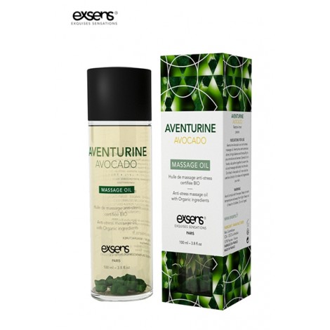 Huile massage BIO Aventurine Avocat - Exsens