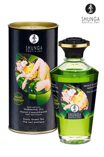 Huile chauffante aphrodisiaque Thé Vert 