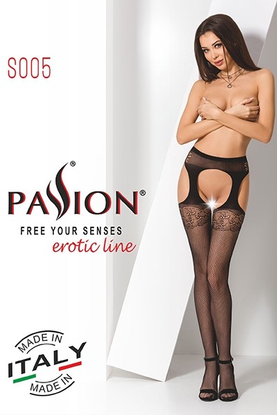 Collants ouverts S005 - Noir