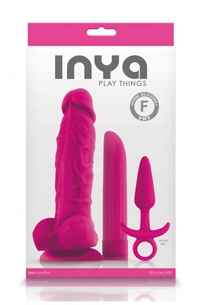 Coffret 3 sextoys Play Things - rose