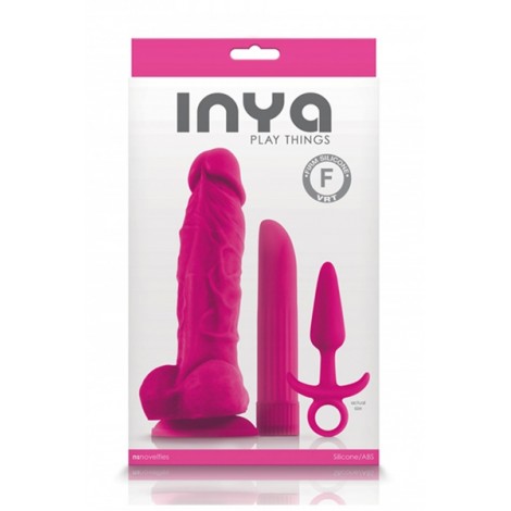 Coffret 3 sextoys Play Things - rose