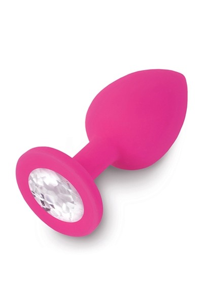 Plug silicone violet avec bijou