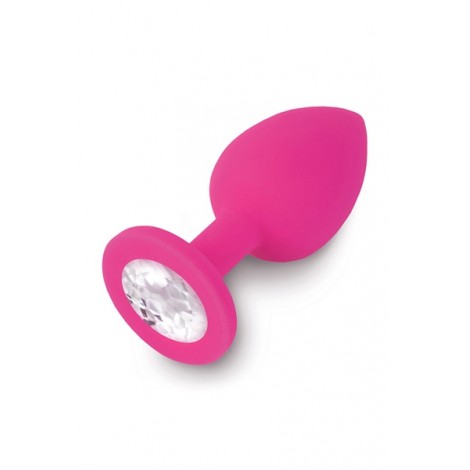 Plug silicone violet avec bijou