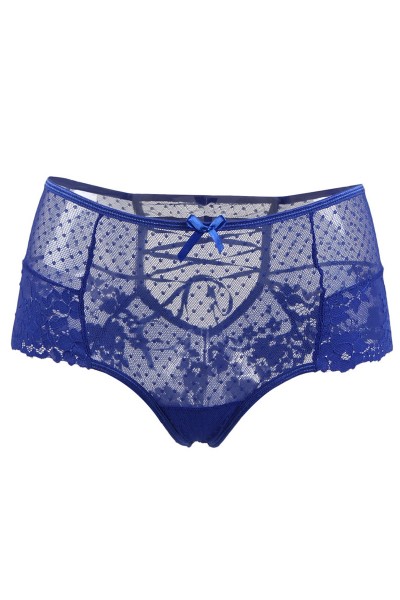 Tanga sexy bleu à laçage