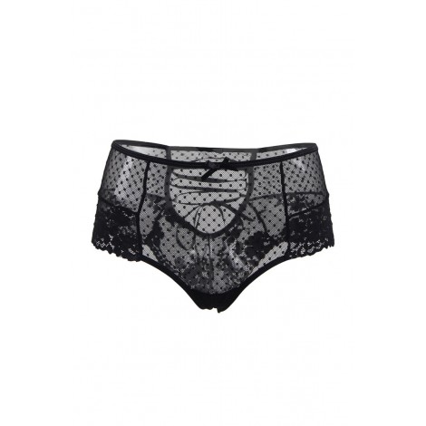 Tanga sexy noir à laçage