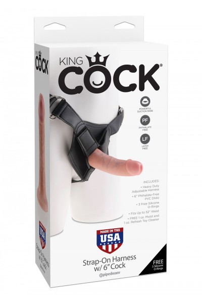 Harnais  gode-ceinture 15 cm - King Cock