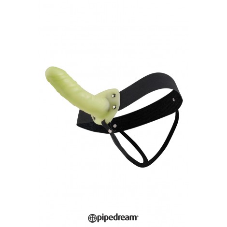 Gode-ceinture creux phosphorescent  15 cm