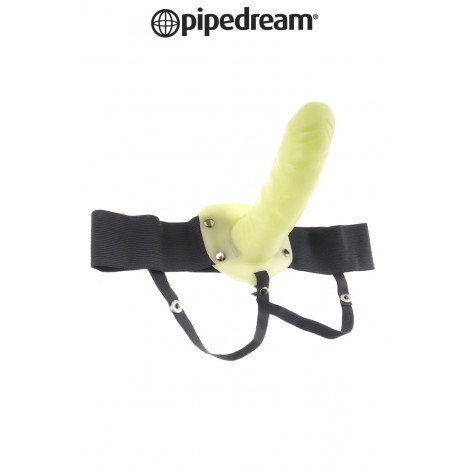 Gode-ceinture creux phosphorescent  15 cm