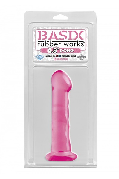 Gode ventouse Basix (16,5 cm long) - rose