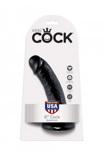 Gode réaliste noir 15 cm - King Cock