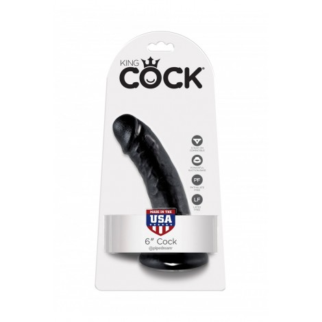 Gode réaliste noir 15 cm - King Cock