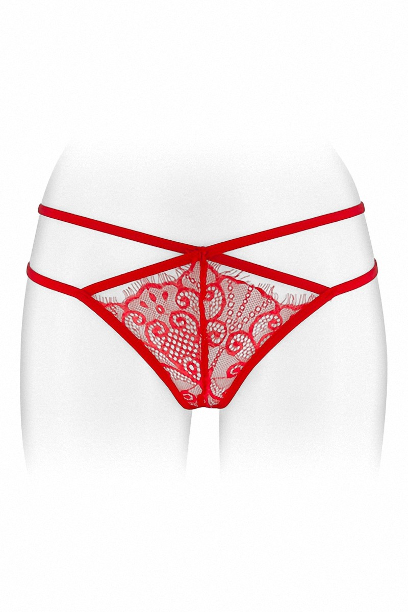 String ouvert Mylene - rouge