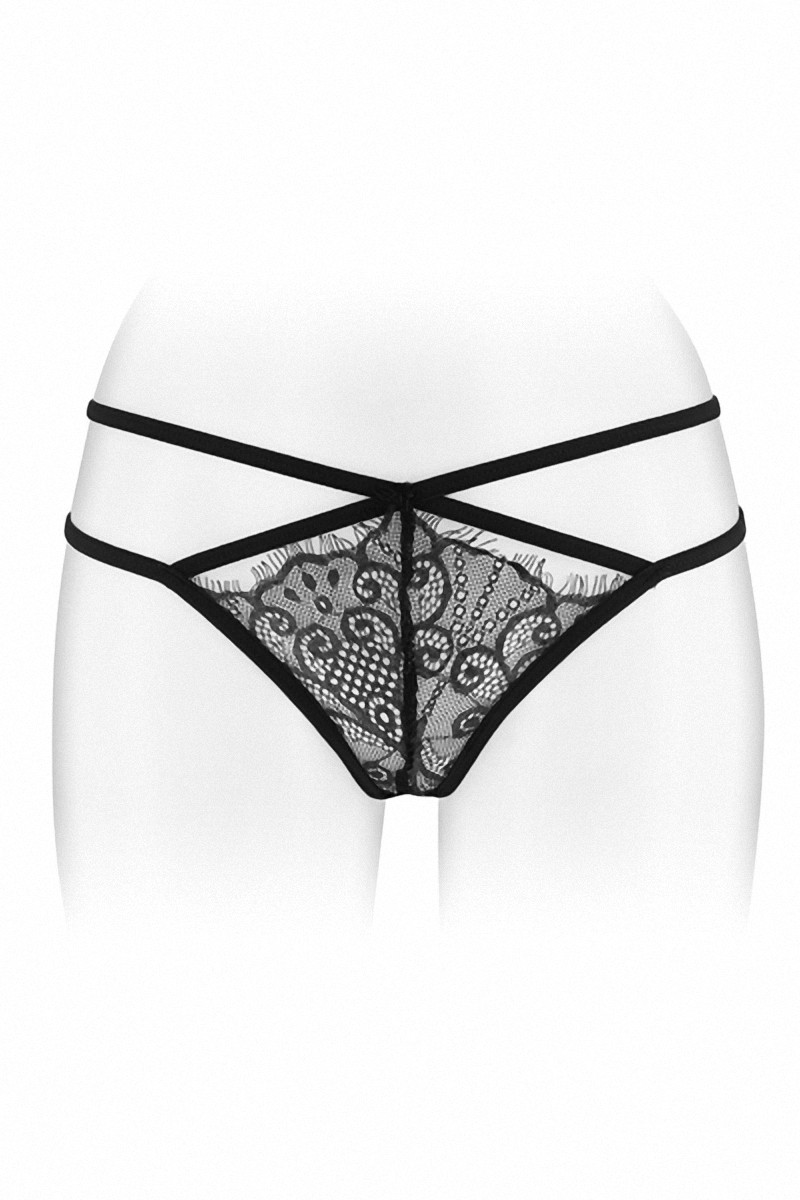 String ouvert Mylene - noir