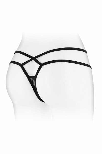 String ouvert Mylene - noir