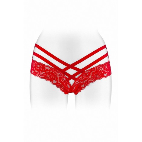 Tanga ouvert Anne - rouge