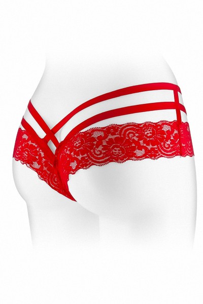 Tanga ouvert Anne - rouge