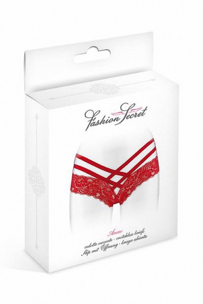 Tanga ouvert Anne - rouge