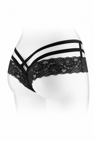 Tanga ouvert Anne - noir