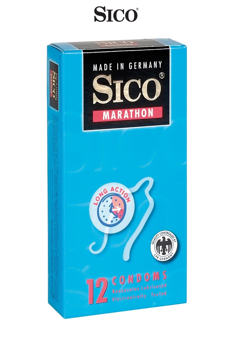 12 préservatifs Sico MARATHON