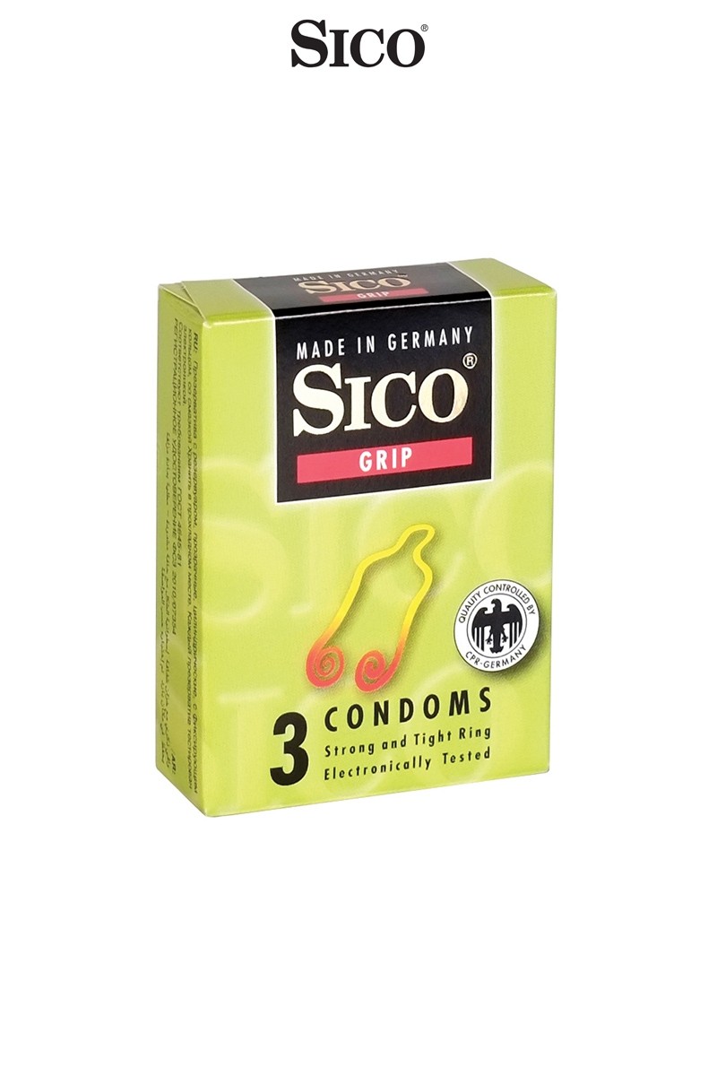 3 préservatifs Sico GRIP