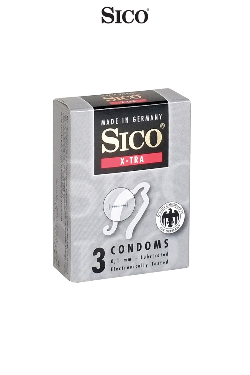 3 préservatifs Sico X-TRA