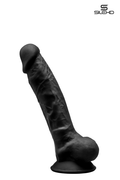 Gode double densité noir 17,5 cm - Modèle 1