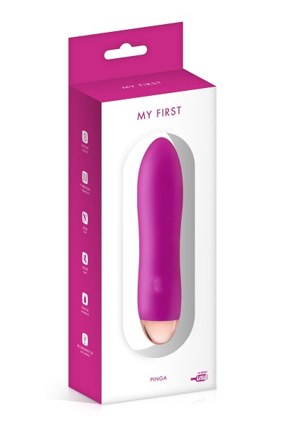 Vibromasseur rechargeable Pinga rose - My First