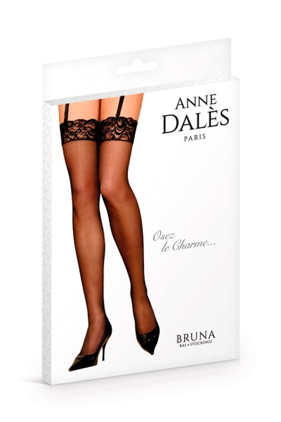 Bas classiques en voile Bruna noir - Anne d'Ales