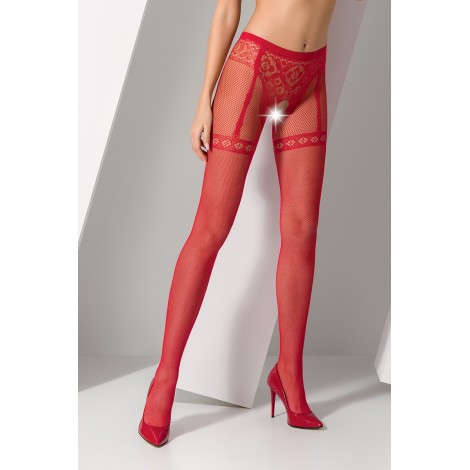 Collants ouverts S012 - Rouge