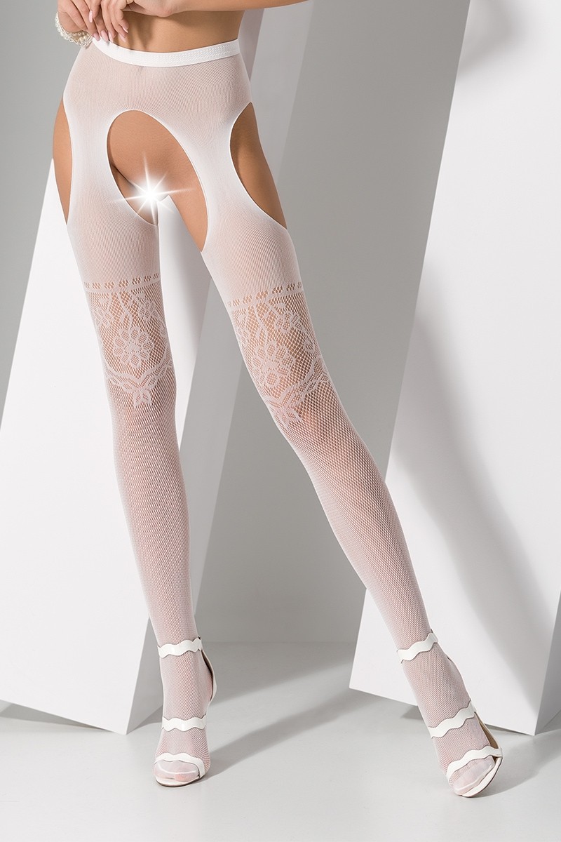 Collants ouverts S017 - Blanc