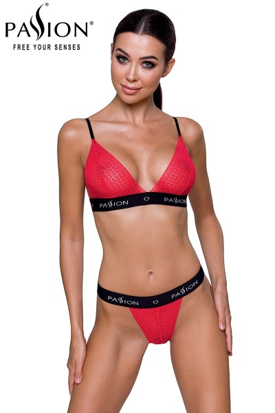 Ensemble lingerie Glamis - Rouge et noir