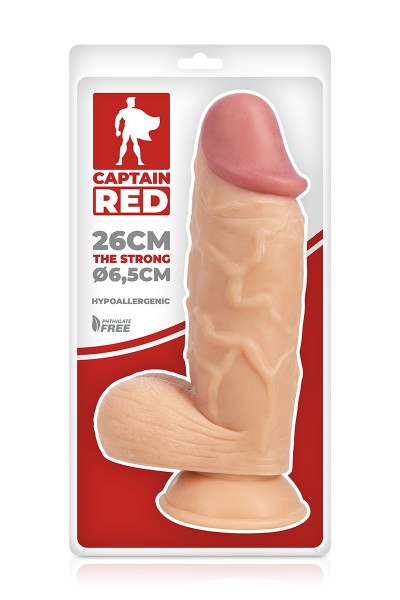 Gode XXL The Strong 26 x 6,5 cm - Captain Red